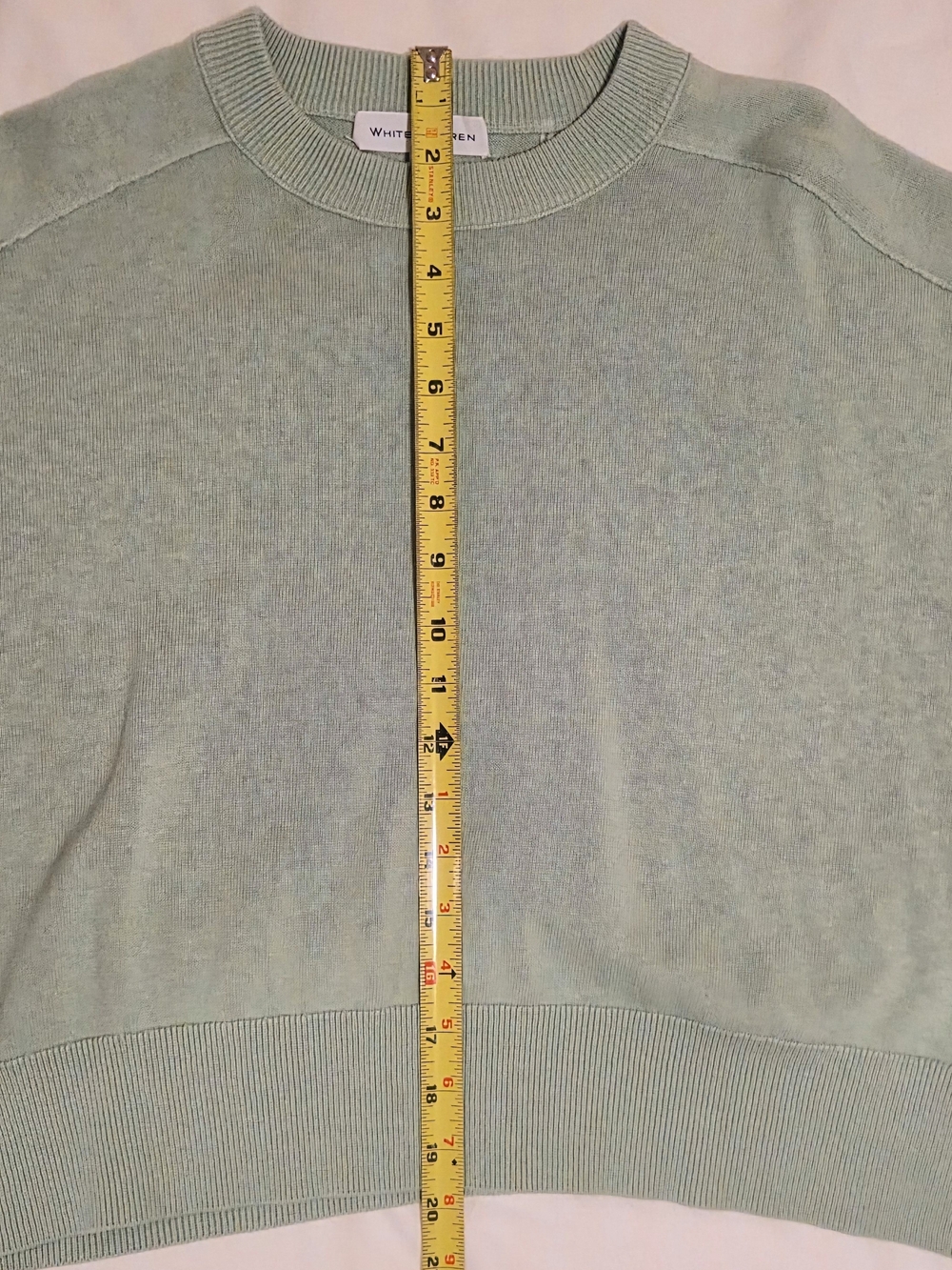White + Warren Women's Crewneck Sweater in Mint Green